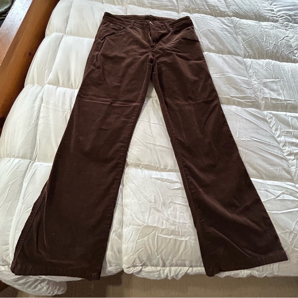 Peruvian Connection Corduroy Straight Leg Pant Brown 16